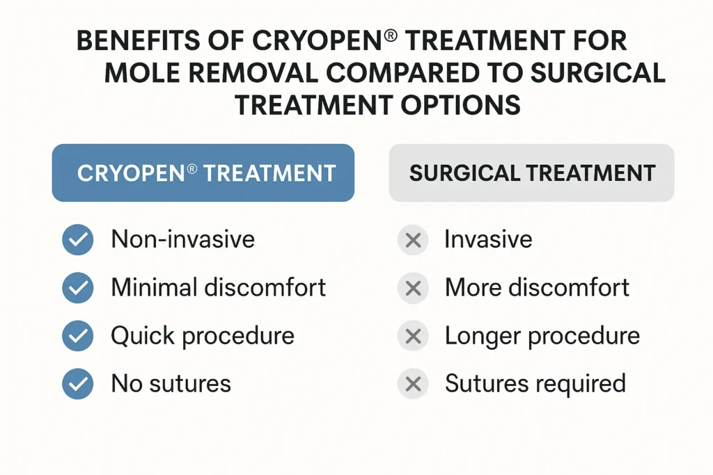 Benefits of professional mole-removal assessment at LA LIPO Kensington