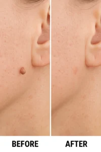 Skin tags removal Kensington before and after